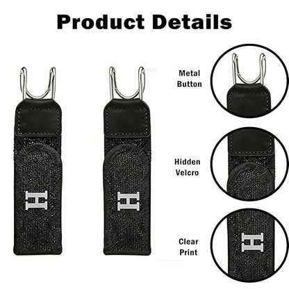 GUSTAVE® Buckleless Belt Hook Tactical Metal Hook Elastic Belt Unisex Buckle-Less Invisible Waist Belts for Work & Edc